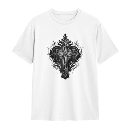Chrome Hearts Heart Shaped Patterned Cross T-Shirt