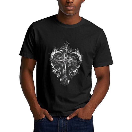 Chrome Hearts Fire Heart Cross T-Shirt
