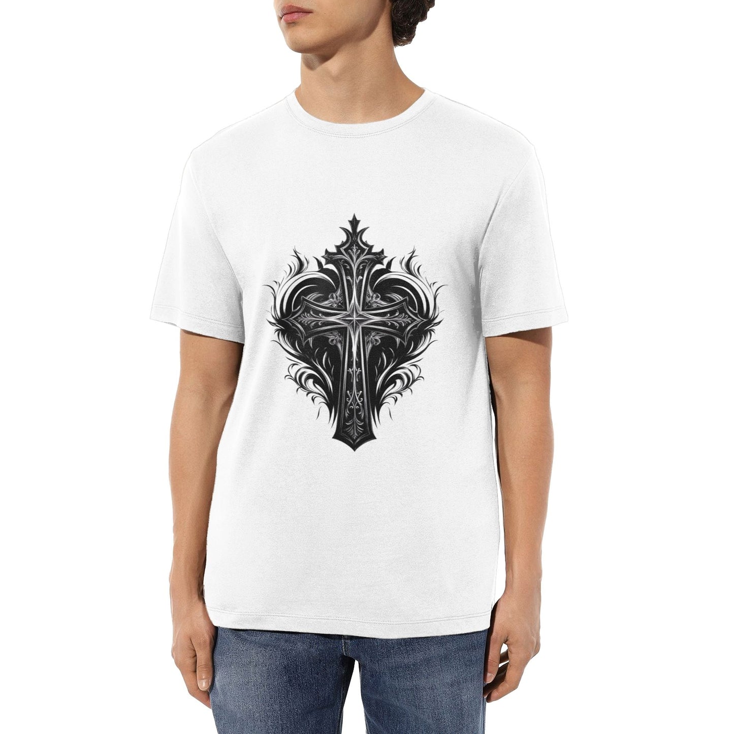 Chrome Hearts Fire Heart Cross T-Shirt