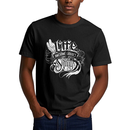 Chrome Hearts Feather Trendy Text T-Shirt