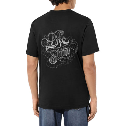 Chrome Hearts Decorated Trendy Text T-Shirt