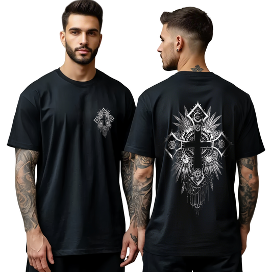 Chrome Hearts Mechanical Feather Cross T-Shirt