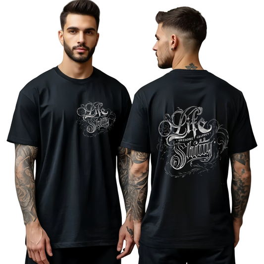 Chrome Hearts Decorated Trendy Text T-Shirt