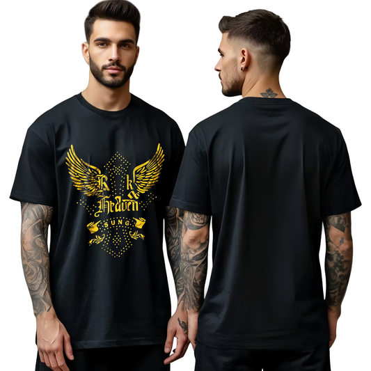 Chrome Hearts Gold Wing & Text T-Shirt