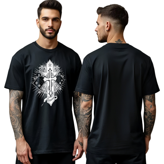 Chrome Hearts Snake Wrapped Cross T-Shirt