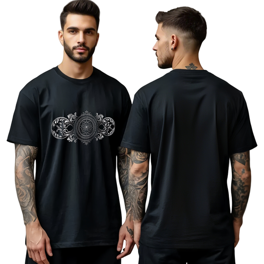 Chrome Hearts Ornate Silver Design T-Shirt
