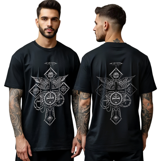 Chrome Hearts Mechanical Cross - Wings T-Shirt