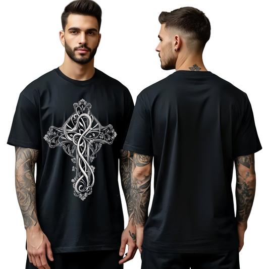 Chrome Hearts Retro Carved Cross T-Shirt