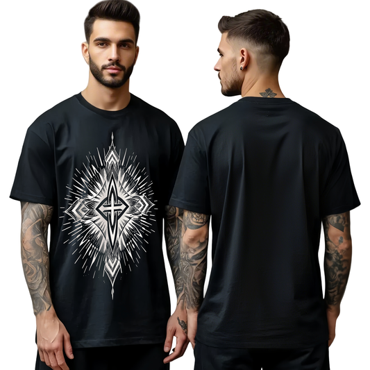Chrome Hearts Radiating Line Cross T-Shirt