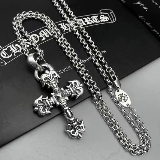 Chrome Hearts Flame Cross Necklace