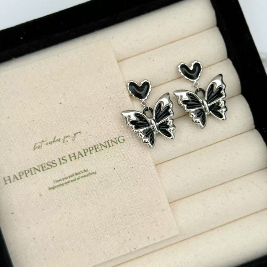 Chrome Hearts Dark Butterfly Earrings