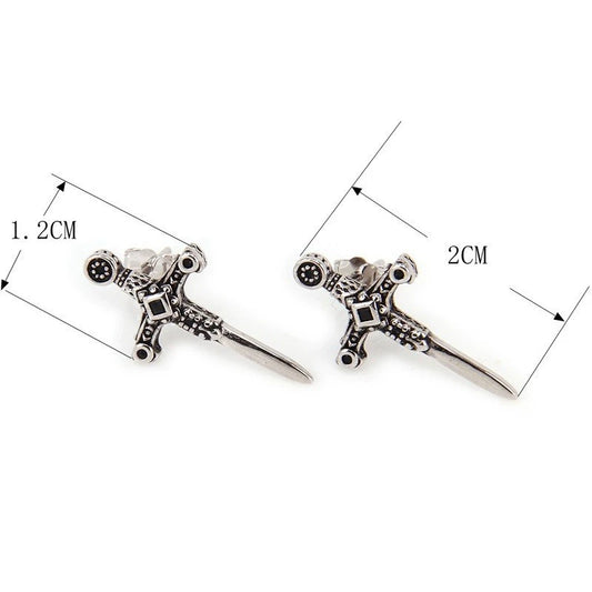 Chrome Hearts Cross Sword Earrings