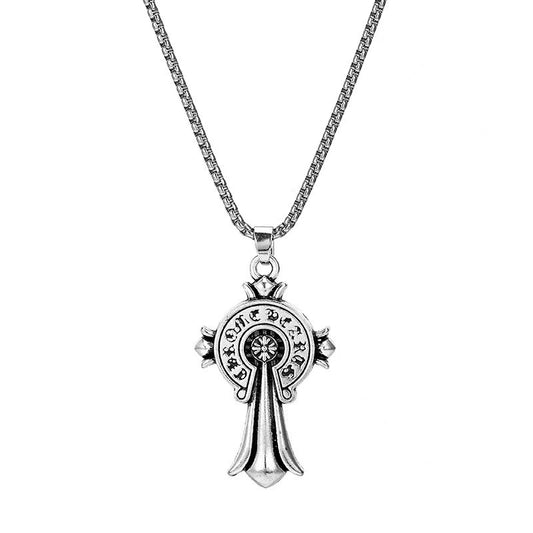 Chrome Hearts Cross Text Necklace