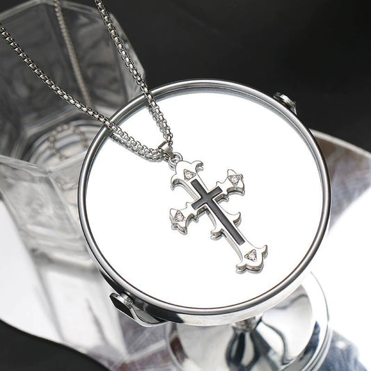Chrome Hearts Diamond Cross Necklace