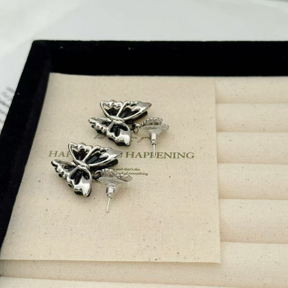 Chrome Hearts Dark Butterfly Earrings