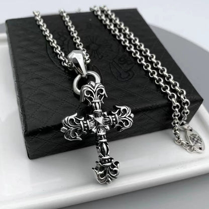 Chrome Hearts Flame Cross Necklace