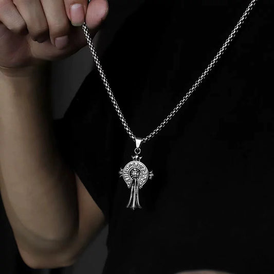 Chrome Hearts Cross Text Necklace